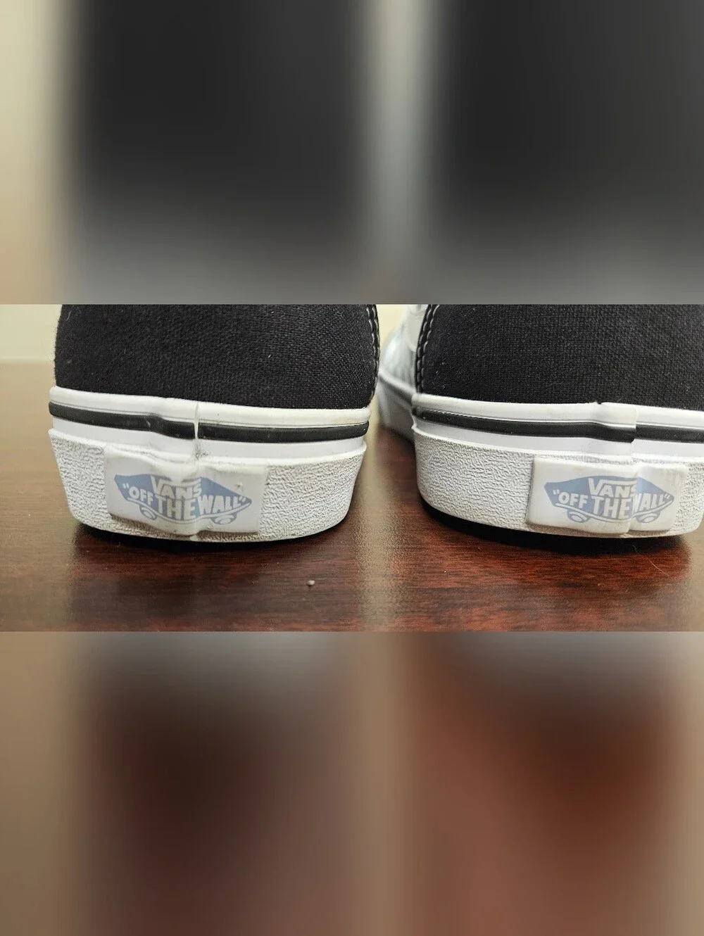 Vans Checkerboard Low-Top Sneakers in Black and Light Blue